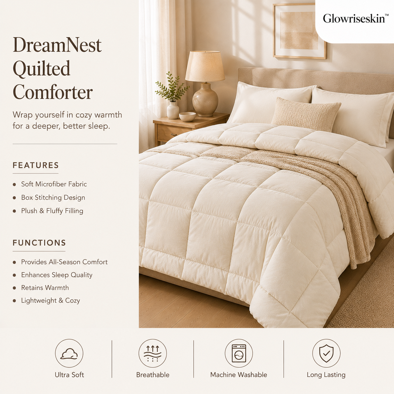DreamNest Quilted Comforter